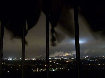 Illuminated cityscape at night