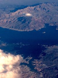 Aerial view of clouds over landscape