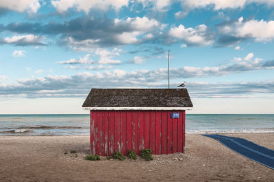 346 cove road, a shuttered beach hut located by lake huron goderich ontario.