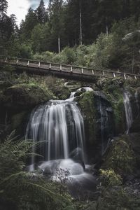 Scenic view of waterfall