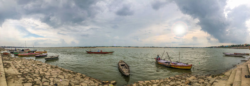 Panoramic view of sea against sky