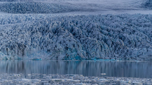 Scenic view of frozen lake