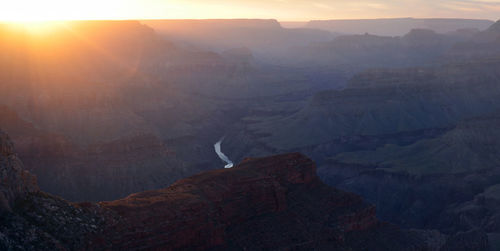 Scenic view of mountain range