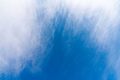 Aerial view of sea against sky during winter