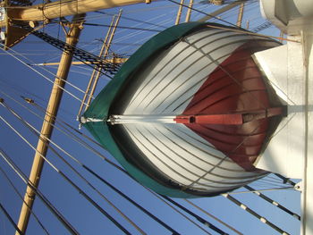 Low angle view of sailboats