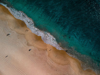 High angle view of beach