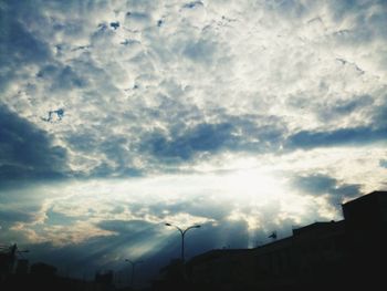 Low angle view of cloudy sky