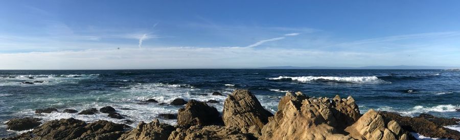 Panoramic view of sea against sky