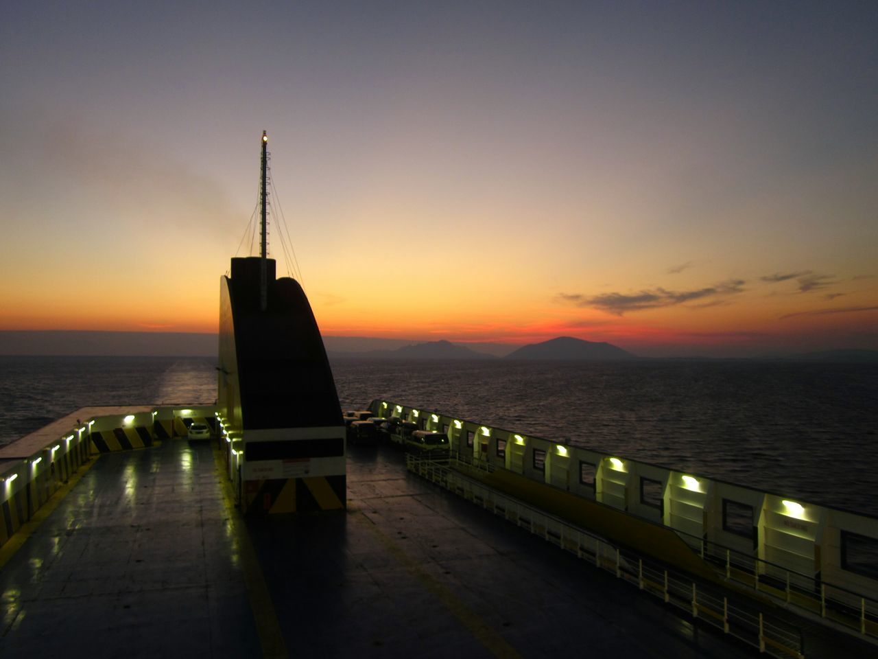 CALM SEA AT SUNSET