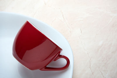 Close-up view of red umbrella