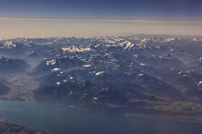 Aerial view of landscape against sky