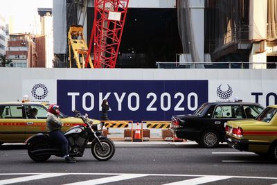 Bicycles on city street