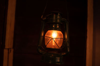 Close-up of illuminated light bulb