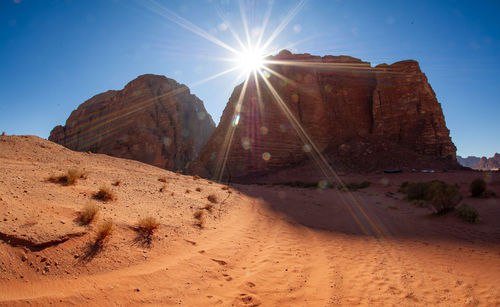 Scenic view of desert against sky