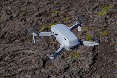 Close-up of drone on field