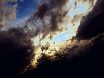 Scenic view of cloudy sky during sunset