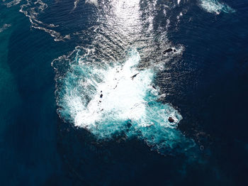 High angle view of sea