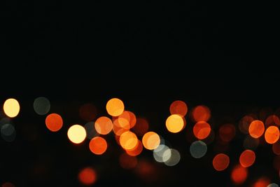 Defocused lights at night