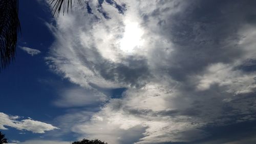 Low angle view of clouds in sky