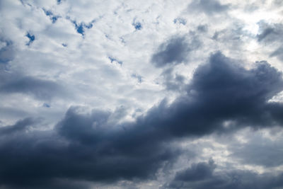 Low angle view of clouds in sky