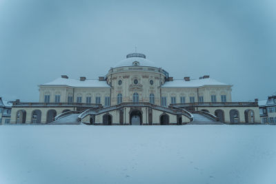 Low angle view of building against clear sky