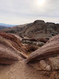 Rock formations in a desert