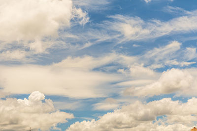 Low angle view of clouds in sky