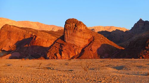 Desert view at sunrise 