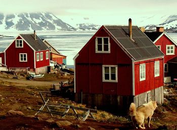 View of house against mountain