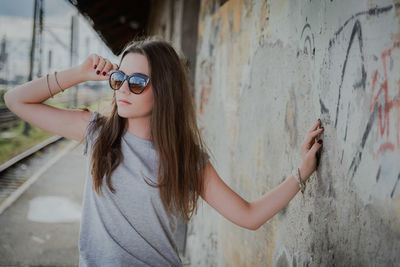 Young woman looking away