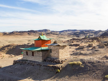 Scenic view of desert against sky