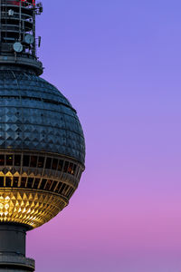 Low angle view of building against clear sky