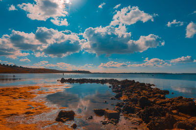 Scenic view of sea against sky