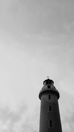 Low angle view of lighthouse against sky