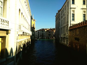 View of canal along buildings
