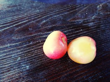 Close-up of fruits on table