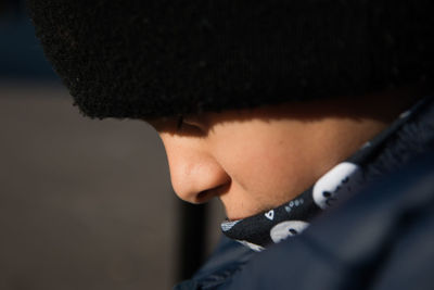 Close-up portrait of man