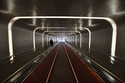 View of escalator in subway