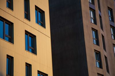 Low angle view of modern building in city