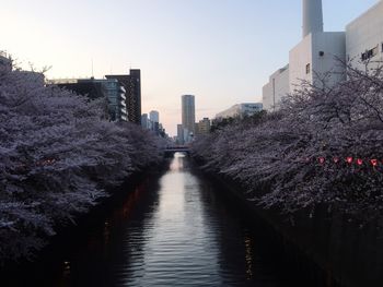 View of canal along buildings