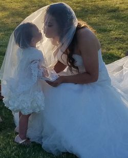 Couple kissing in park