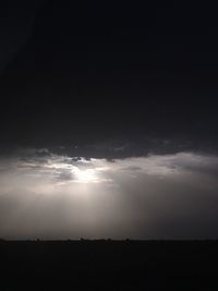 Silhouette of landscape against sky