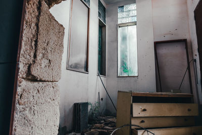 Interior of abandoned building