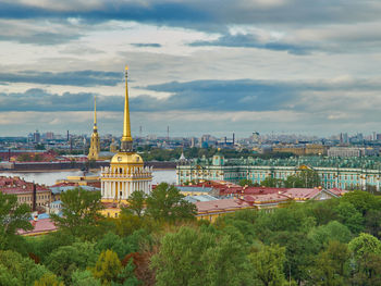 Panoramic view over st. petersburg, russia, from st. isaac cathedral.