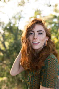 Portrait of a smiling young woman