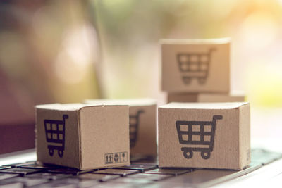 Close-up of toy on table