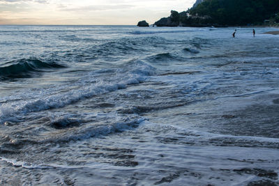 Scenic view of sea shore