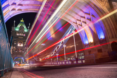 View of illuminated tower bridge