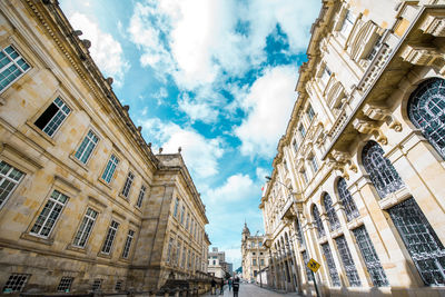 Low angle view of buildings against sky