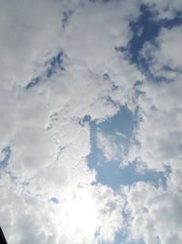 Low angle view of clouds in sky